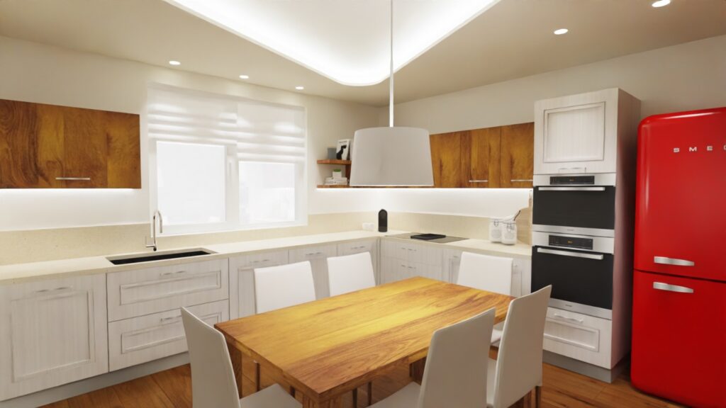 Interior design cucina di lato